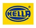 Logo HELLA : Expert en Éclairage et Électronique Automobile Logo HELLA bleu sur fond jaune dans un ovale stylisé, expert en éclairage et composants électroniques automobiles.