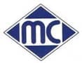 Logo MC : Identité Visuelle Bleu et Blanc en Losange Logo MC bleu et blanc dans un losange avec lettrage minuscule arrondi.